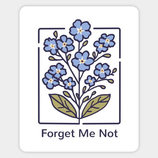 Forget Me Not Flower Sticker by CreativeSage
